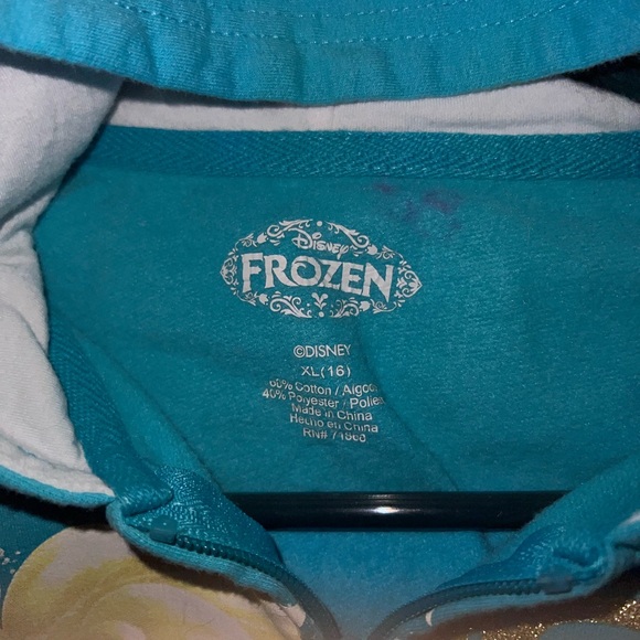 DISNEY FROZEN GIRLS HOODIE SIZE XL 16 - Picture 2 of 4
